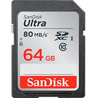 MEMORIA SANDISK 64GB SDXC ULTRA UHS-I 80