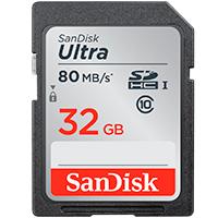MEMORIA SANDISK 32GB SDHC ULTRA UHS-I 80