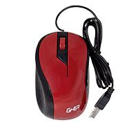 MOUSE ALAMBRICO GHIA COLOR ROJO 1200 DPI