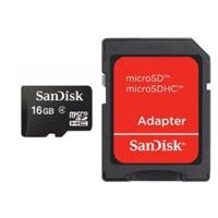 MEMORIA SANDISK 16GB MICRO SD CLASE 4 C/