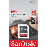 MEMORIA SANDISK 16GB SDHC ULTRA UHS-I 48