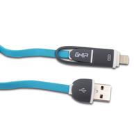 CABLE 2 EN 1 MICRO USB/TIPO LIGHTNING GH