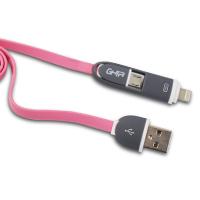 CABLE 2 EN 1 MICRO USB/TIPO LIGHTNING GH